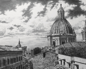 ナ*ン様 中島淳一 版画 「のはらのドア」 ナ*ン様 中島淳一 版画 「の