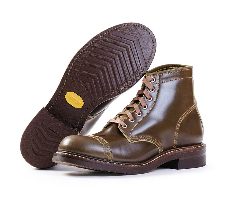 WEBSITE EXCLUSIVE OFFER COMBAT BOOTS / SHINKI HIKAKU SHELL CORDOVAN OL