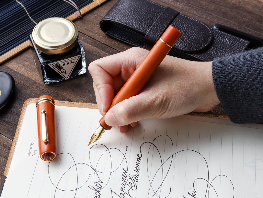 値引】WANCHER ワンチャー ベークライト 万年筆 回転吸入式 M 中字