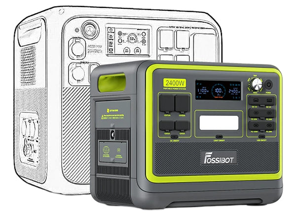 FOSSiBOT F2400ポータブル電源+420Wソーラーパネルセット | 防災推奨