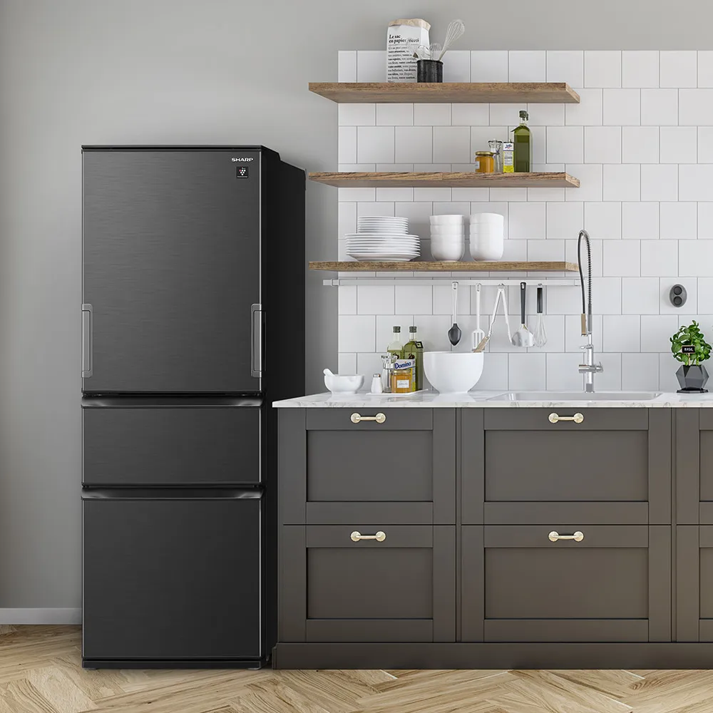 岸170 シャープ ノンフロン冷凍冷蔵庫 SJ-PW37K-H