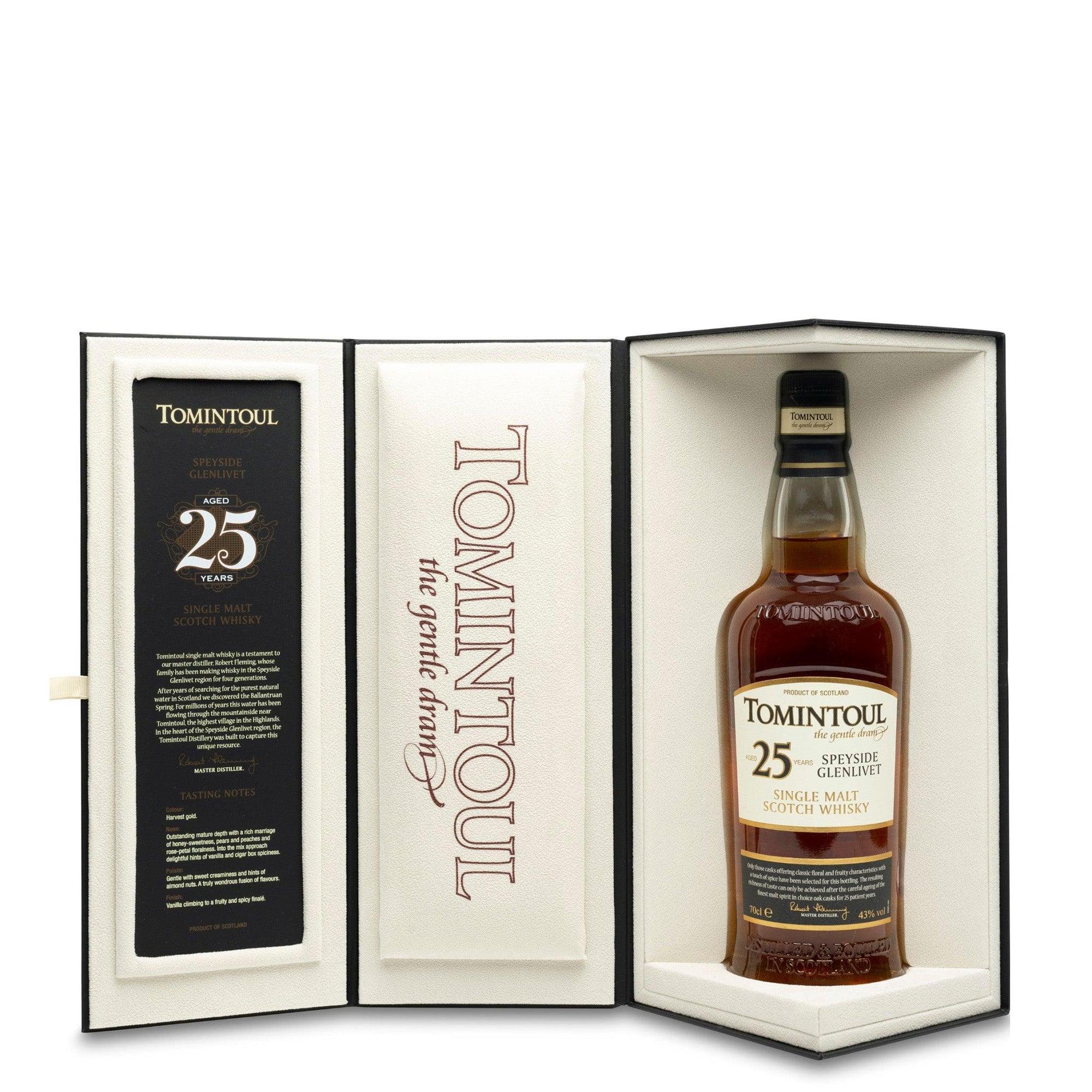 Tomintoul 25 Year Old Speyside Single Malt Scotch Whisky – JPHA