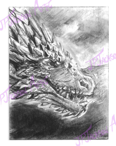 DROGON (GOT) SKETCH CARD – JP JACKSON ART