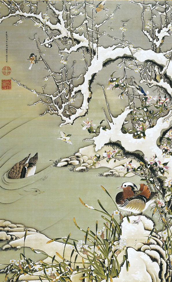 百雪霞影図 掛軸 日本画 百雪霞影図掛軸日本画|mercariメルカリ官方