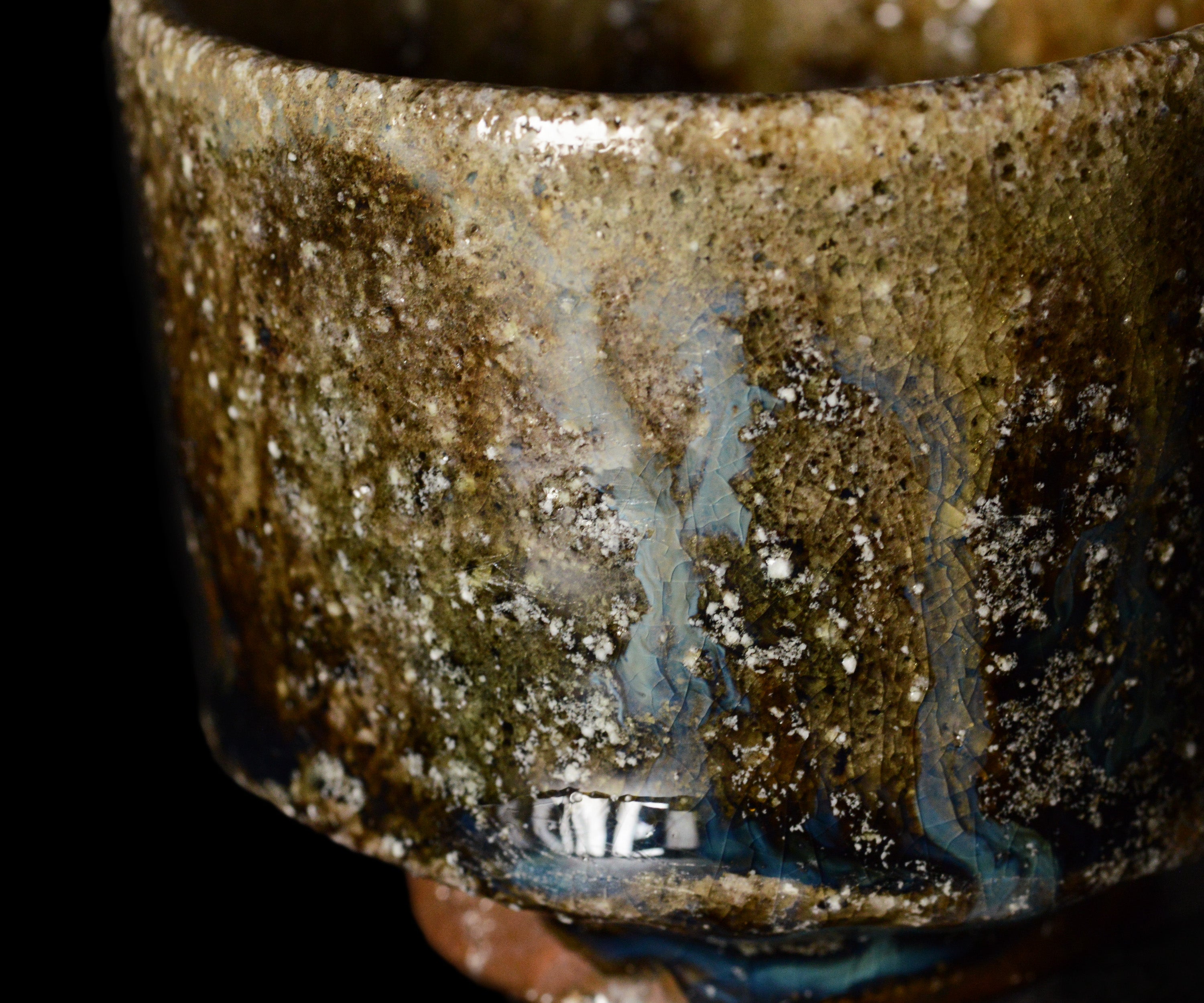 古越前越前焼釉薬壺花入薪窯西浦武山田和1客