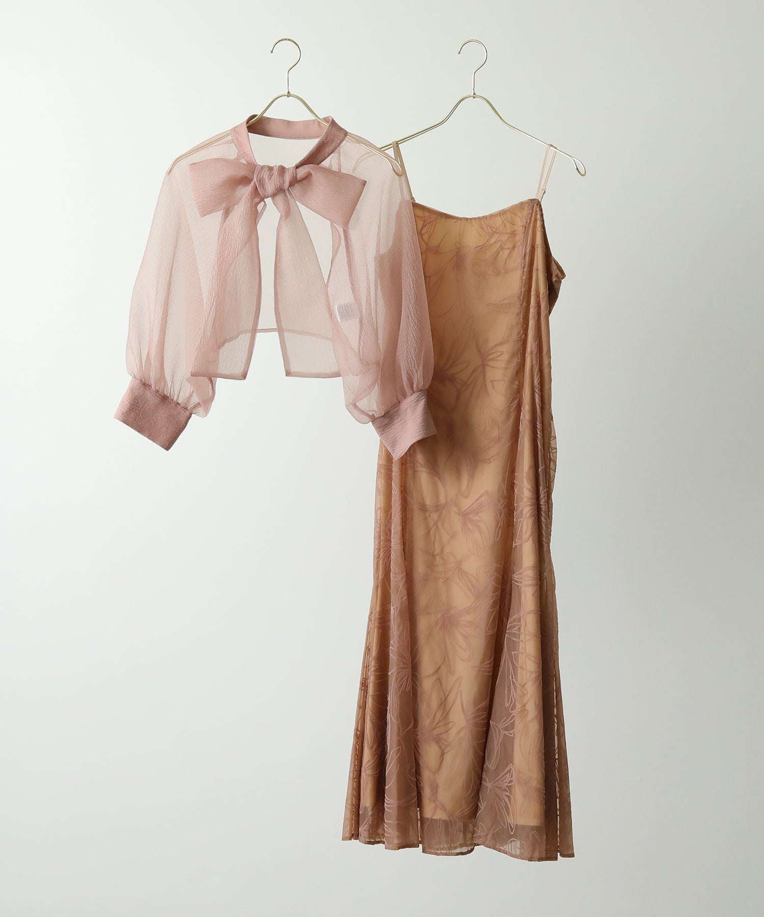 リボン ボレロ キャミワンピース オケージョン 結婚式ドレス