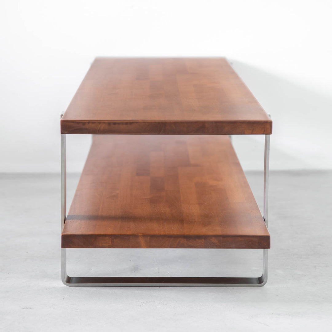 THE TV BOARD / LOW TABLE ラバーウッド ブラウン × Stainless