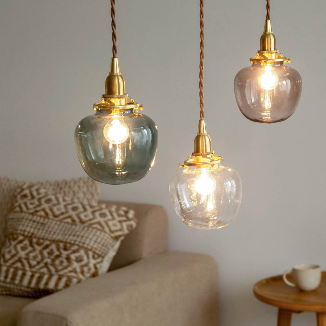 Glass × Brass リンゴのようなガラスのペンダントライト – KANADEMONO