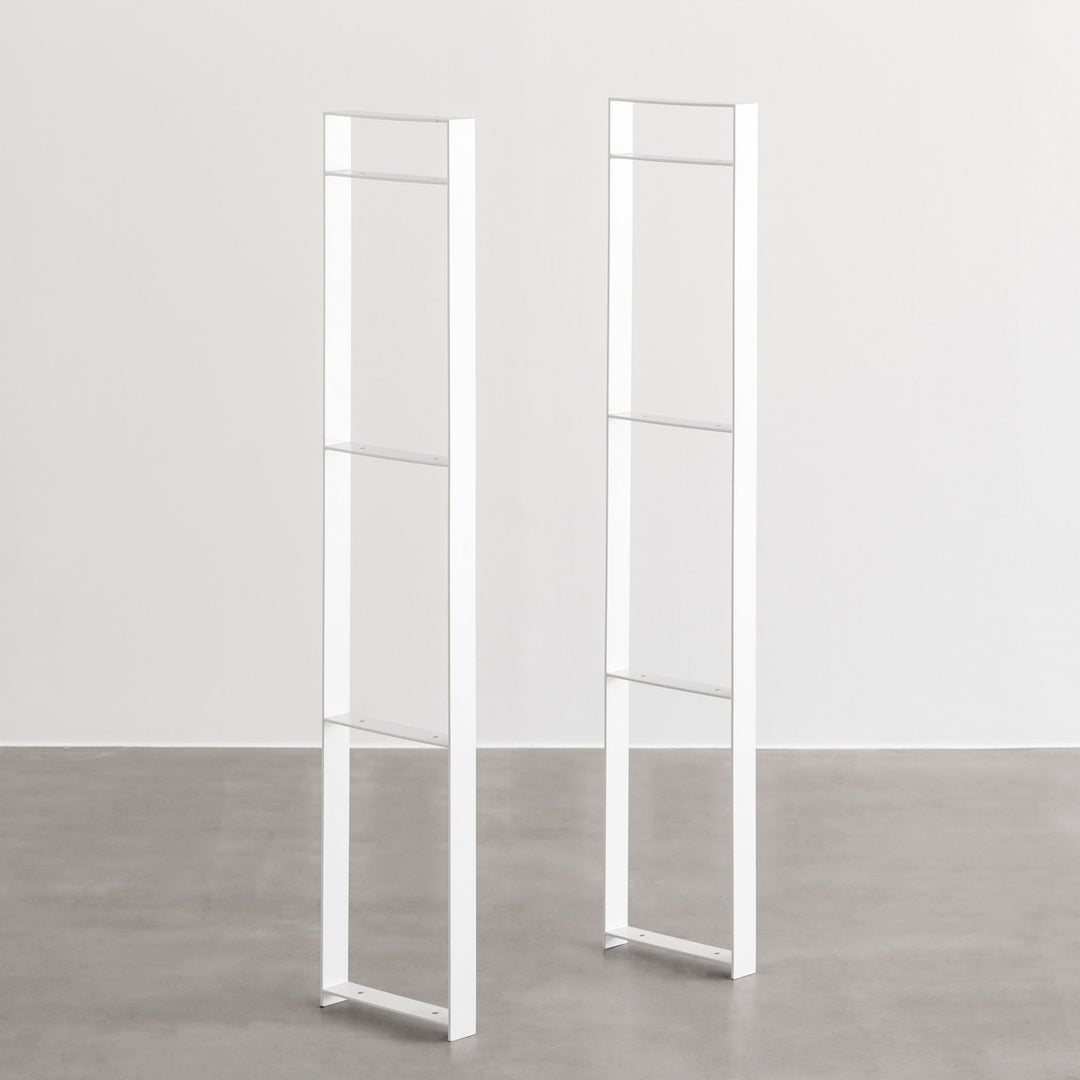 マットホワイトでアイアンな角鉄鉄脚♪ 100×400×850mm 日型 2脚 【公式