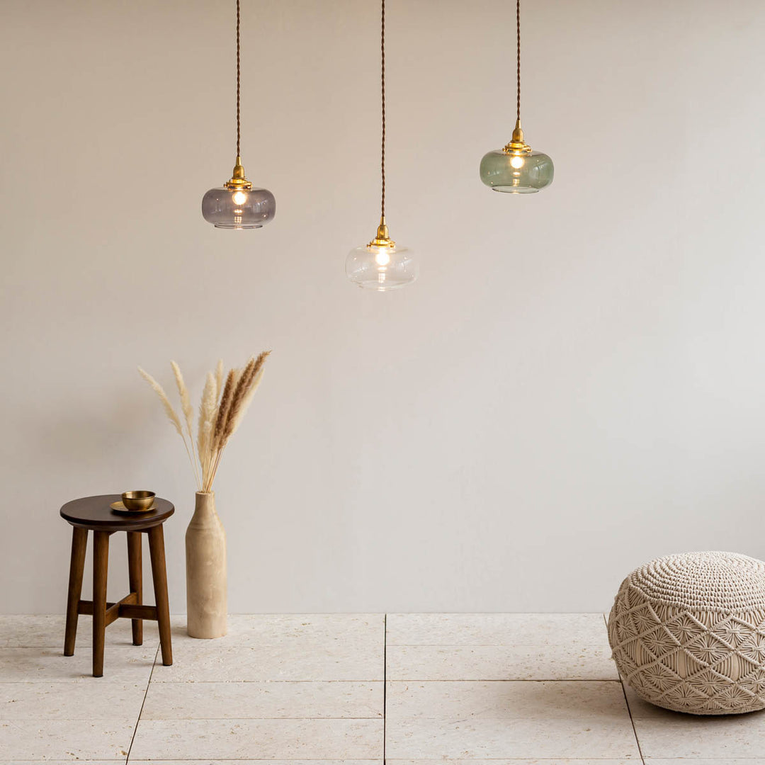 Glass × Brass 繭玉のようなガラスのペンダントライト – KANADEMONO