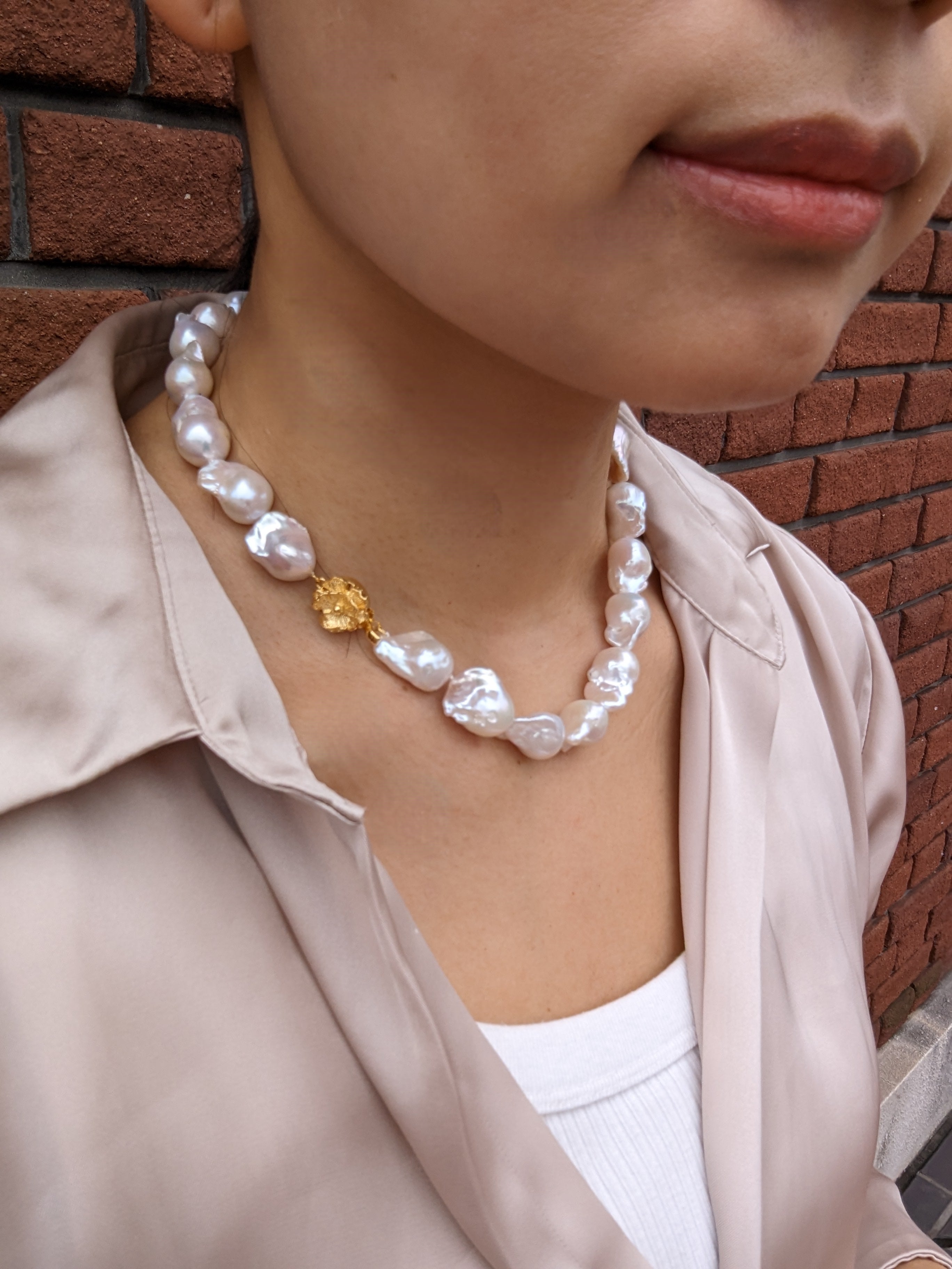 ラウンド・バロックパールネックレス 【約17mm～20mm】 約40cm – KAORI