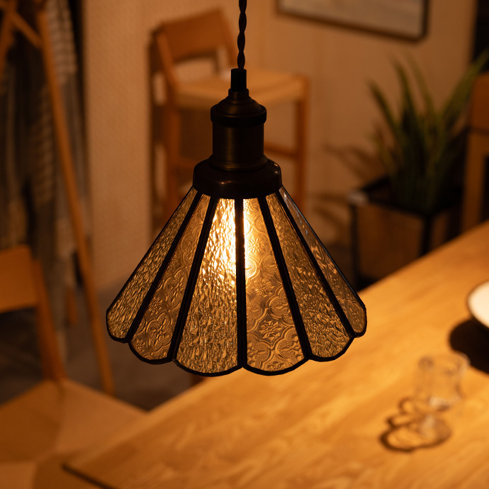 ステンドグラス風デザインTAKIZUMI TL-009 ペンダントライト ステンド