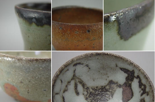 江戸後期 傘徳利 松模様 俳句刻 窯変面取り六角徳利 レア古備前・レア