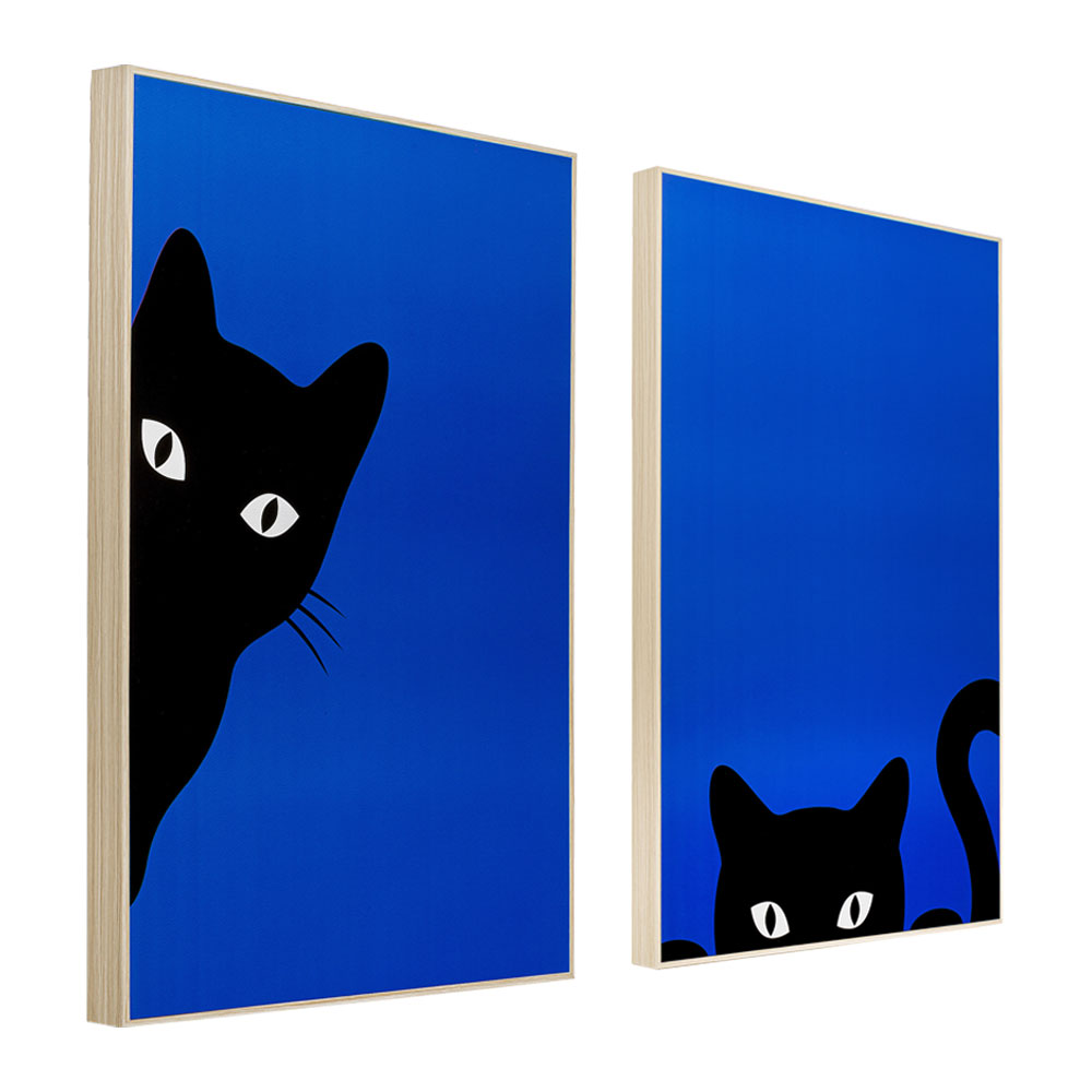 チャオ ガット サイド 40x60cm フレームピクチャー(2/Set) ｜【KARE