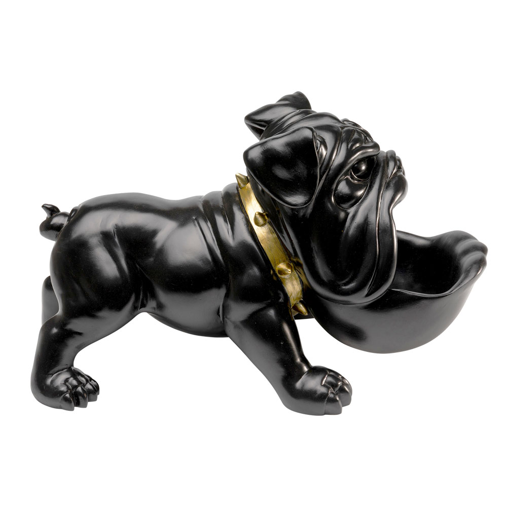 ハングリー ドッグ ブラック 37cm デコフィギア - オブジェ・置物の