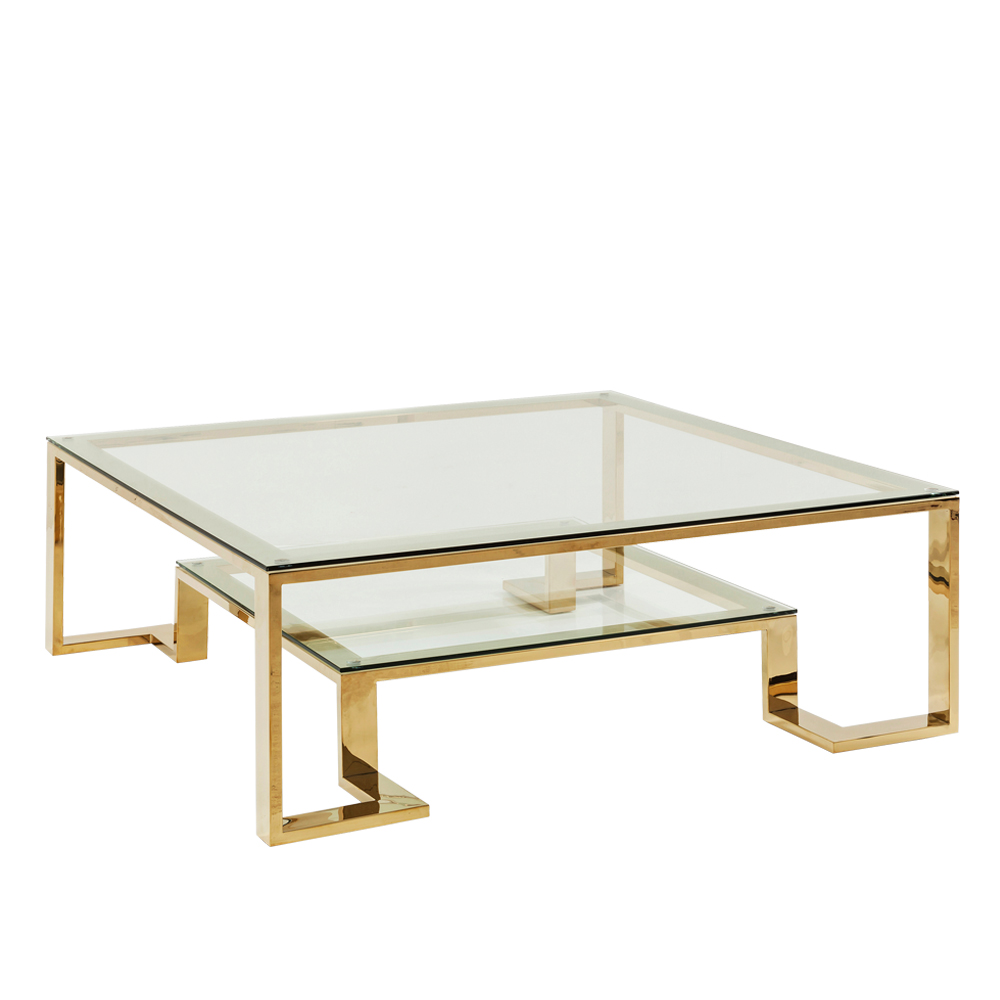 ゴールドラッシュ 120x120cm ローテーブル/コーヒーテーブル - ロー