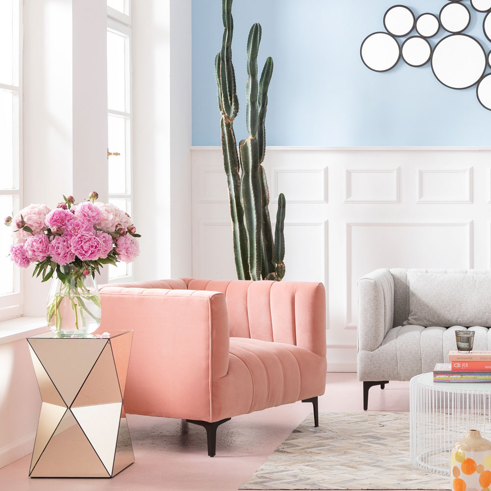 ラグジュアリートライアングル パール サイドテーブル - サイド