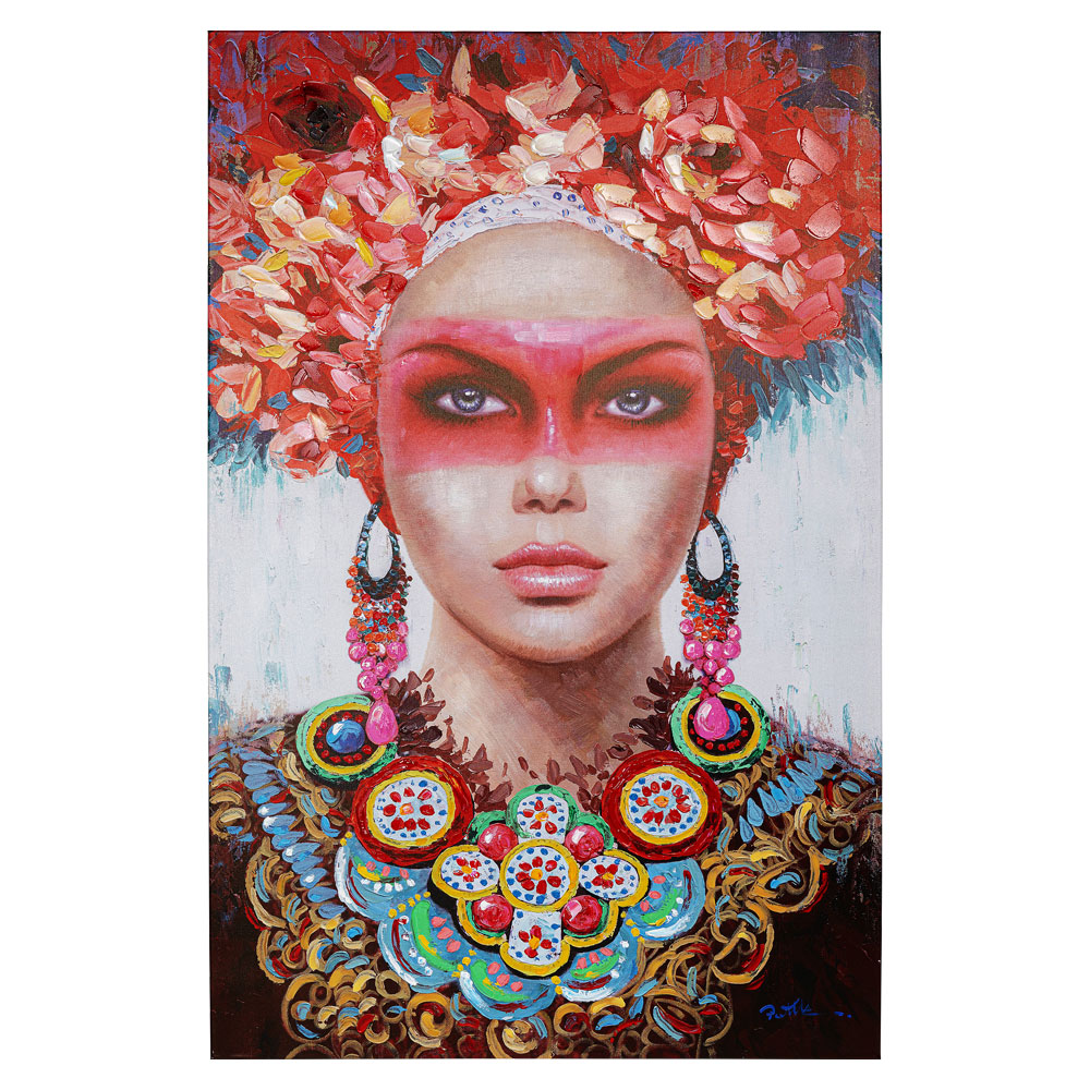 廃番】タッチド レッドアイ レディ 90×140cm ピクチャー ｜【KARE