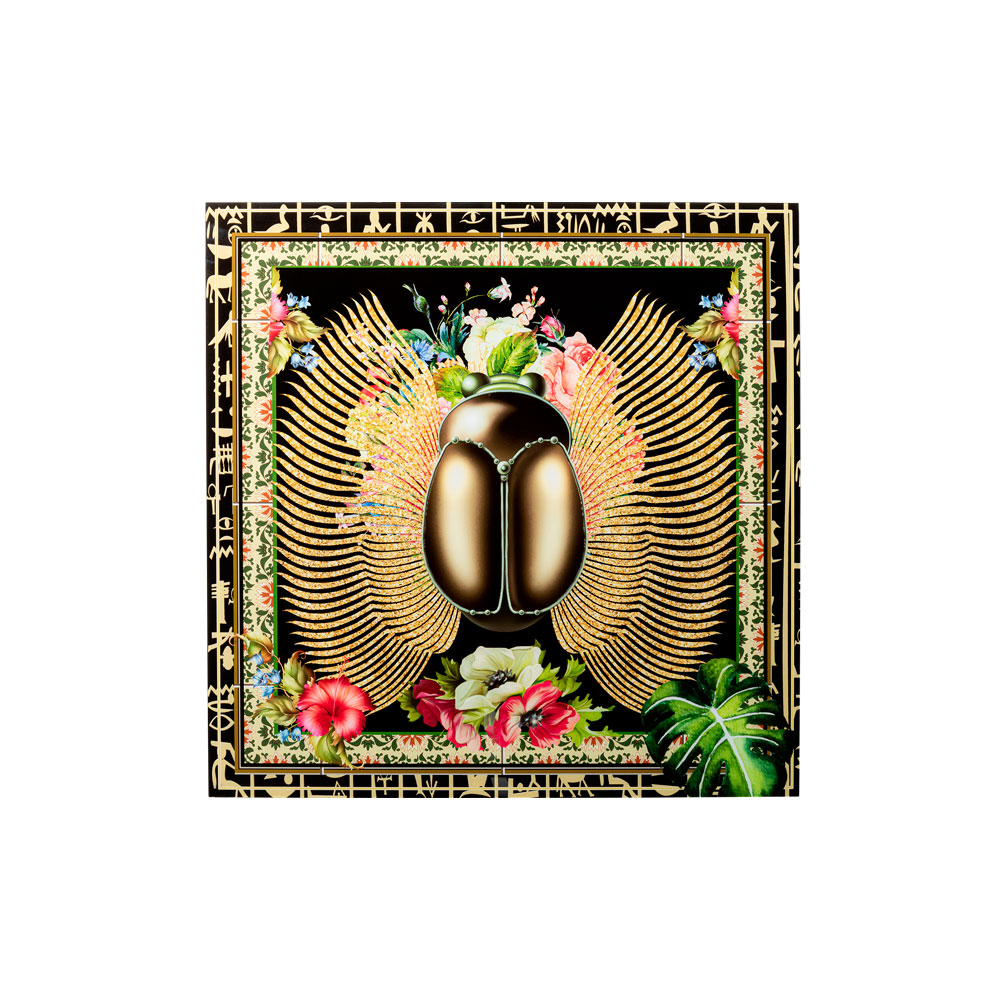 H112KZ6b 展示品 KARE カレ ガラスアート ビートルフラワー H112KZ6b