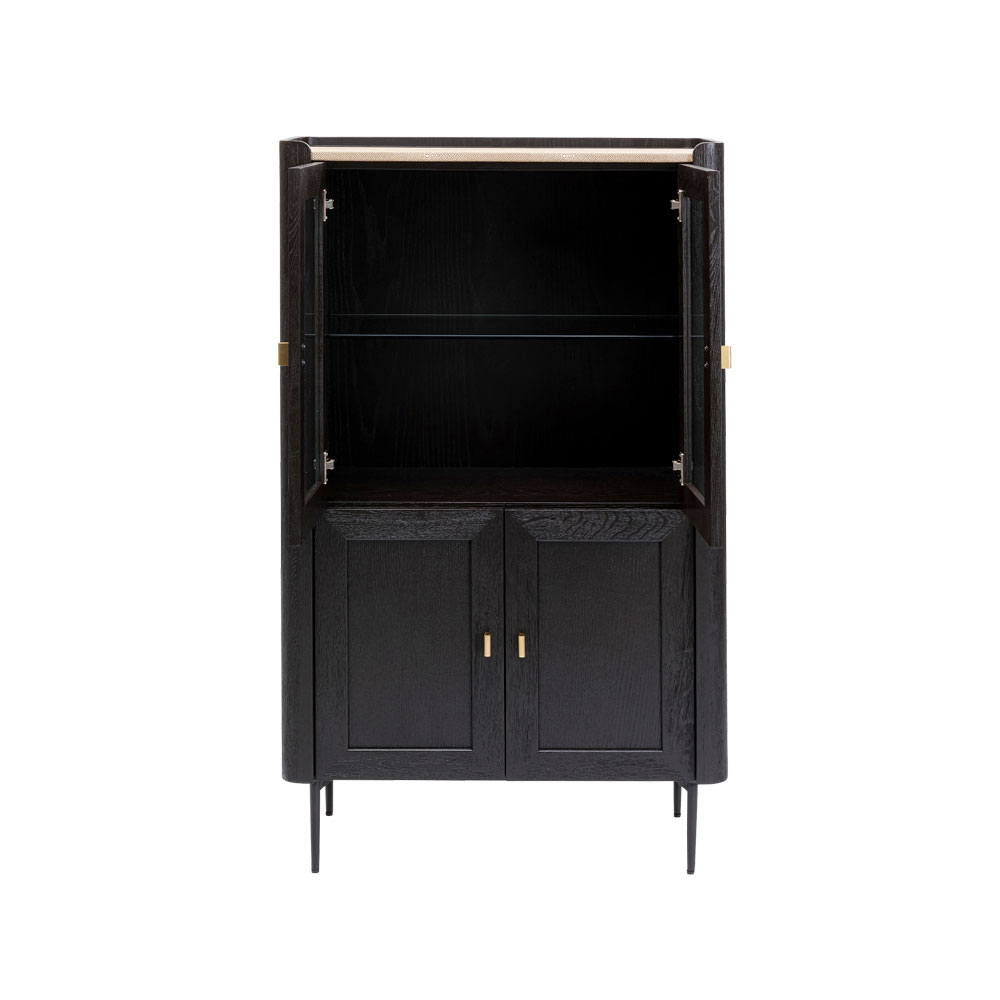 販売終了】ミラノ 140×80 cm ディスプレイキャビネット - リビング