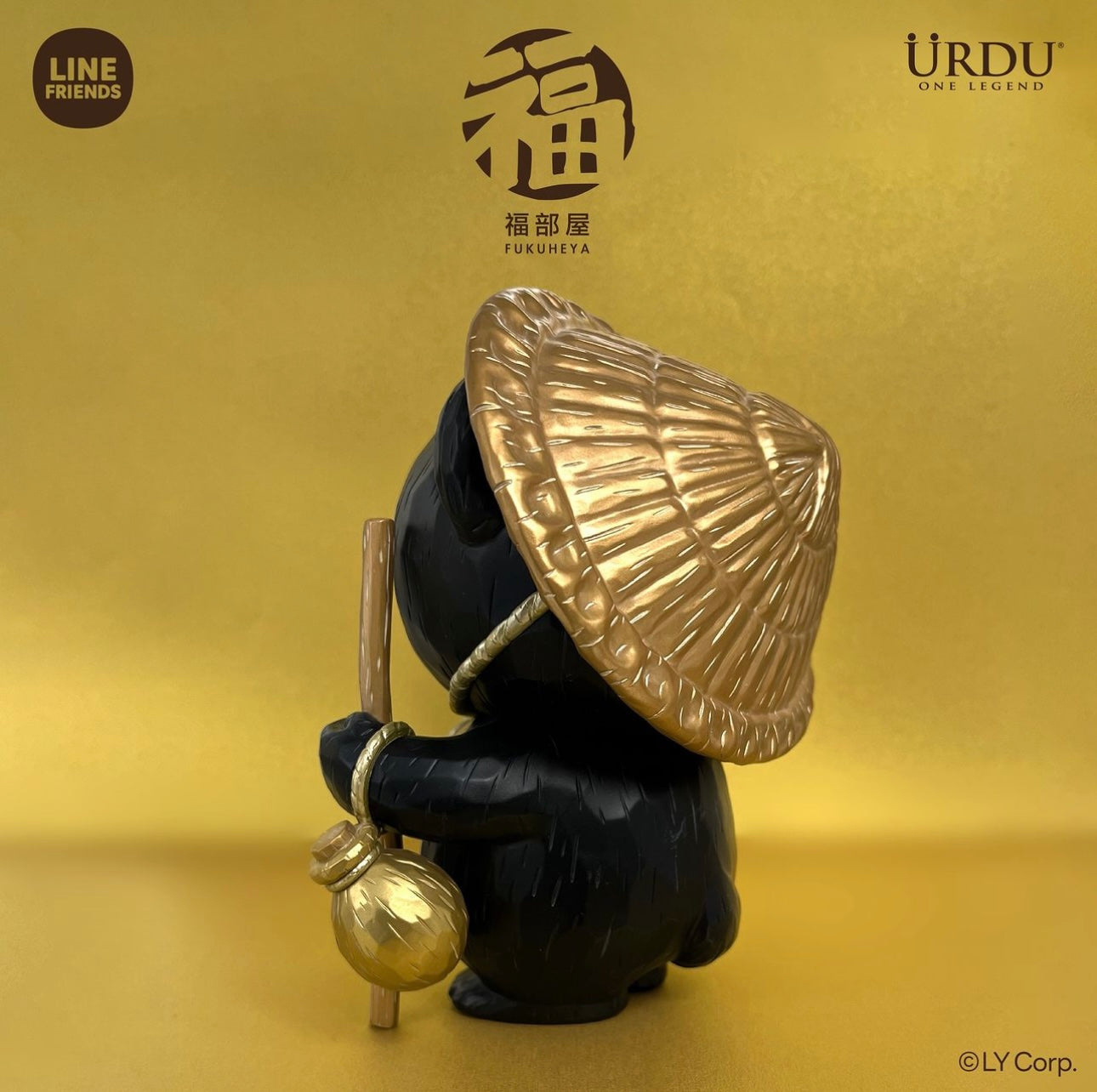 Line friends meets FUKUHEYA-BROWN | Tanuki Brown Black & Gold Ver