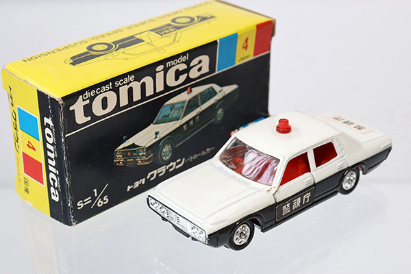 トミカ 初期 クラウン パトカー 1Aホイール 4-1-1 黒箱 日本製 トミカ