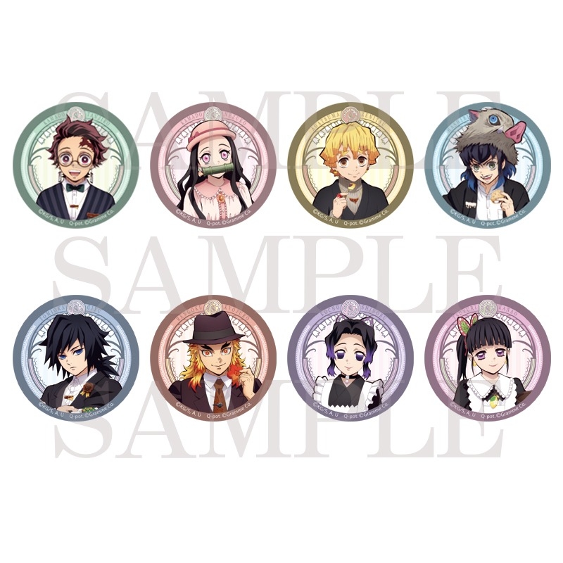 鬼滅の刃 ランダム缶バッジ 第一弾 全8種【再販】(Q-pot.)【2025年6月