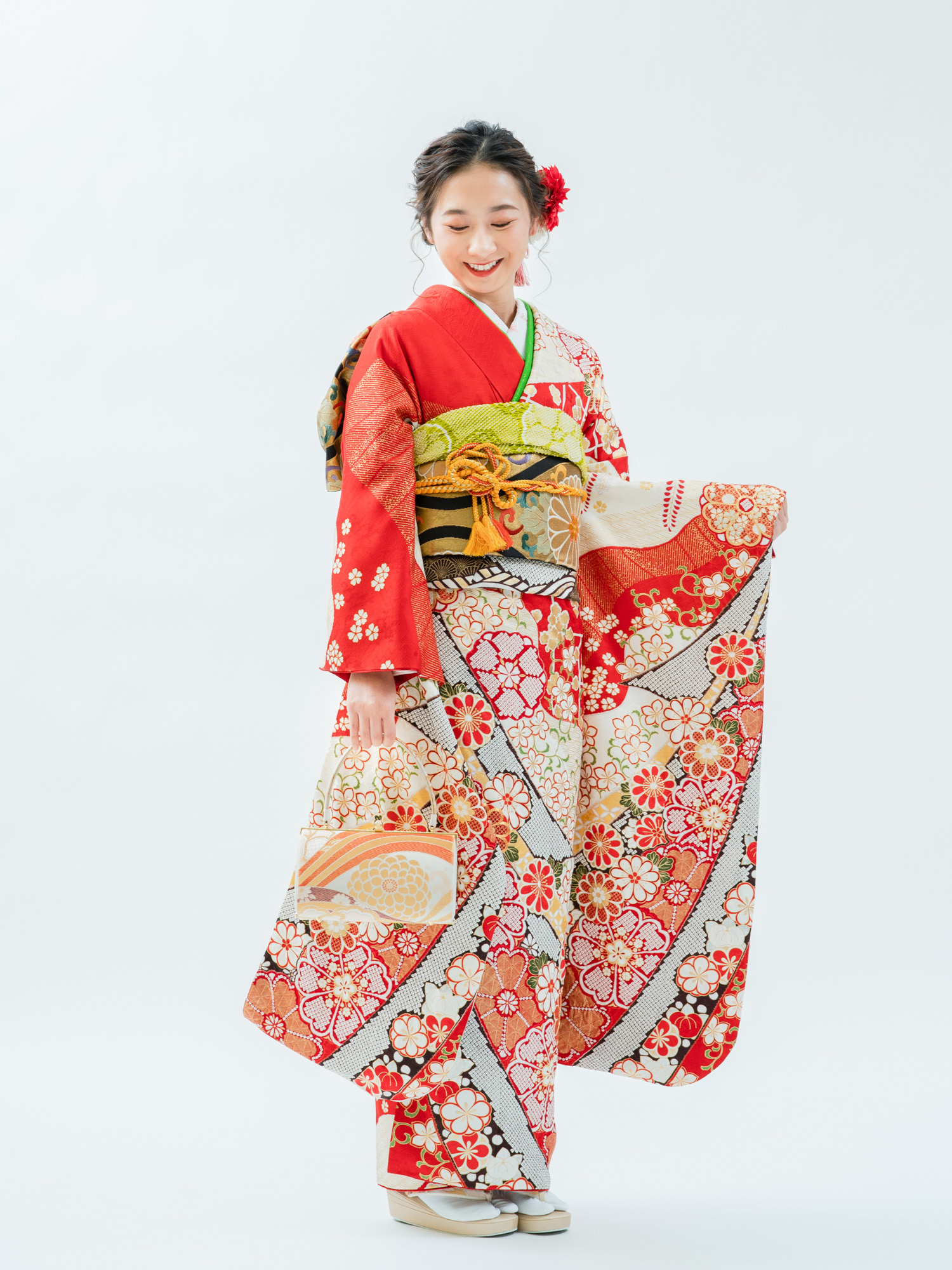 高級な十日町友禅振袖レンタル】 十日町友禅の高級振袖（吉澤織物