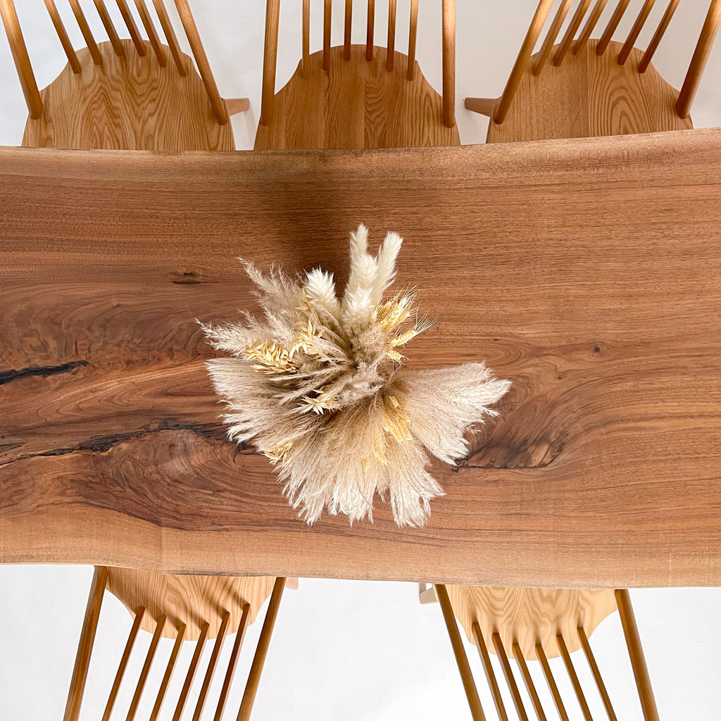 KIDOMEIMOKU ウォールナット一枚板ダイニングテーブル｜215cm(6人掛け