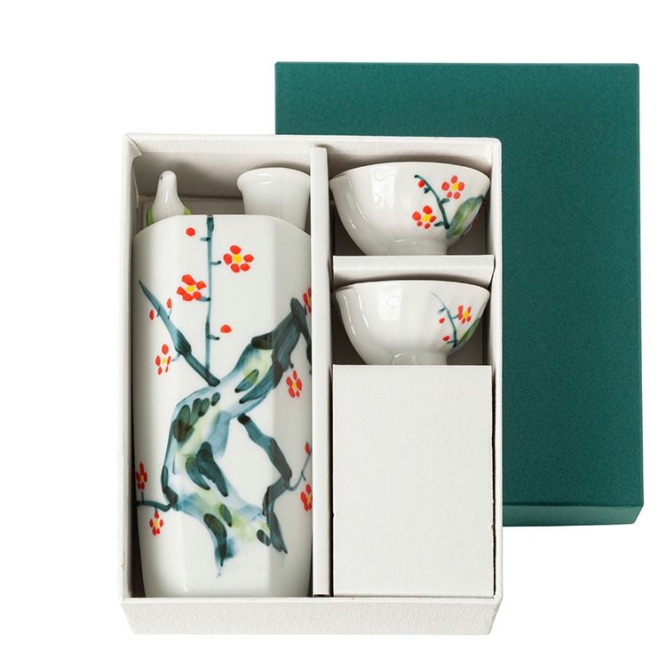 菊正宗 うぐいす酒器セット 徳利1＆盃2(梅染錦)」 | ≪公式≫菊正宗