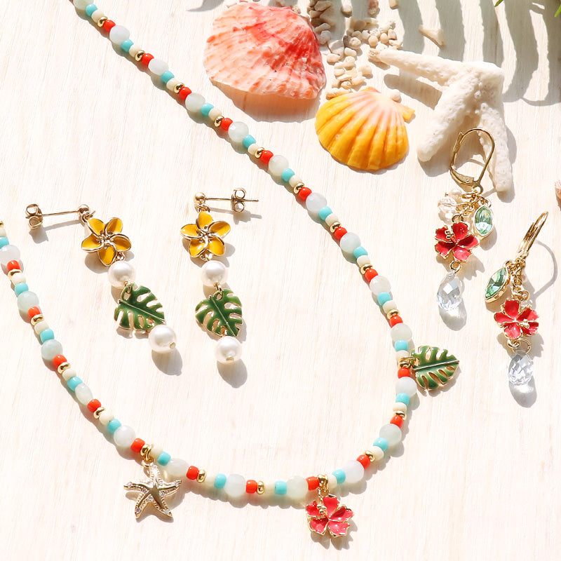 レシピNo.KR1210 マリンモチーフのカラフルアクセサリー3種 – 貴和