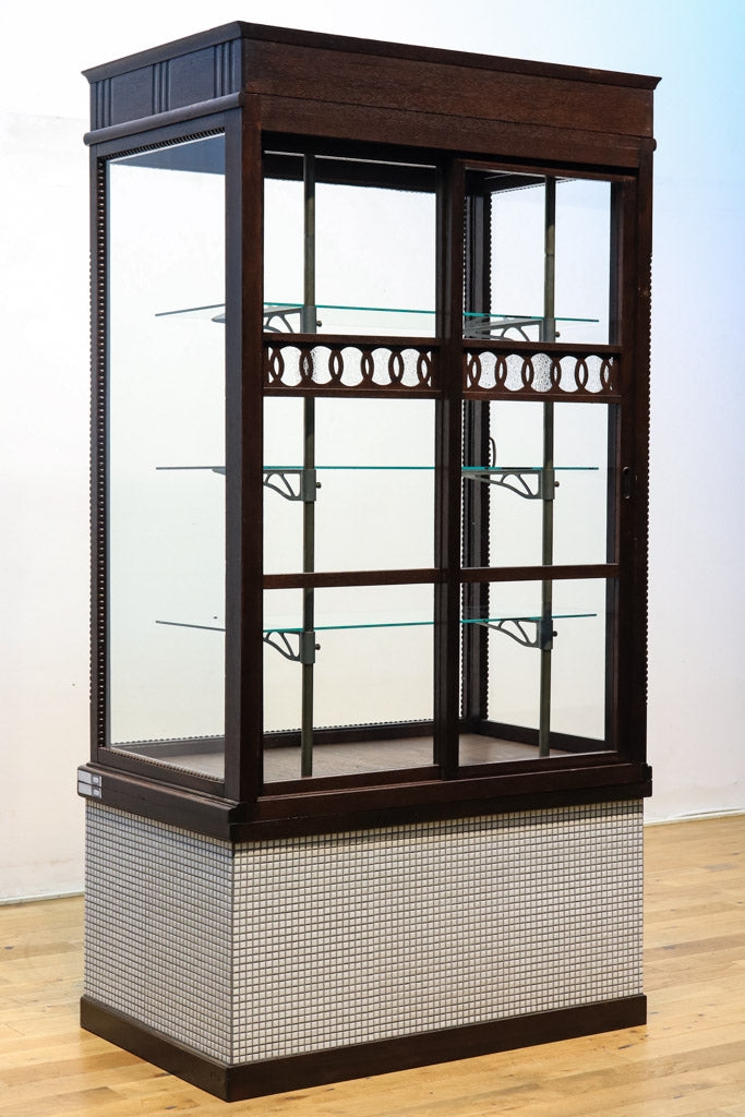 ショーケース ガラス 棚 ラック 飾り台 昭和レトロ 店舗什器 陳列あん