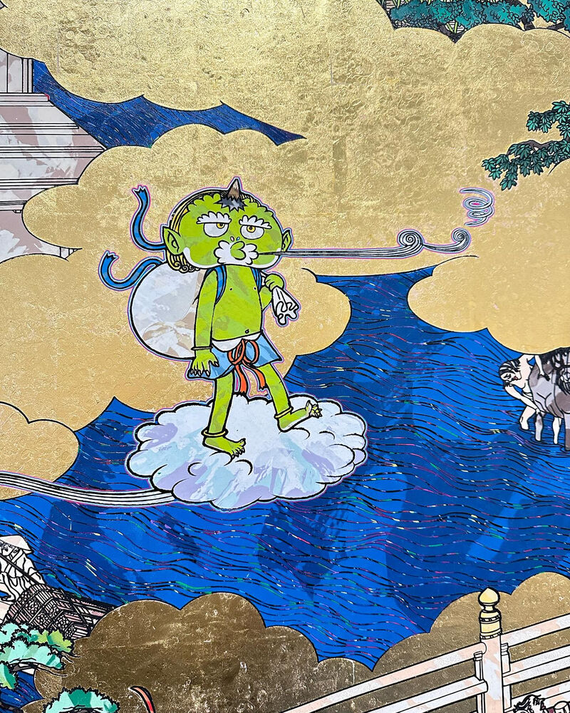 村上隆さんから風神雷神こけしの作成のお話をしていたのが去年の