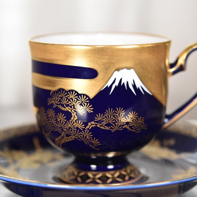 富士絵）コーヒーカップ＆ソーサー«ティータイム|有田焼の老舗-香蘭社