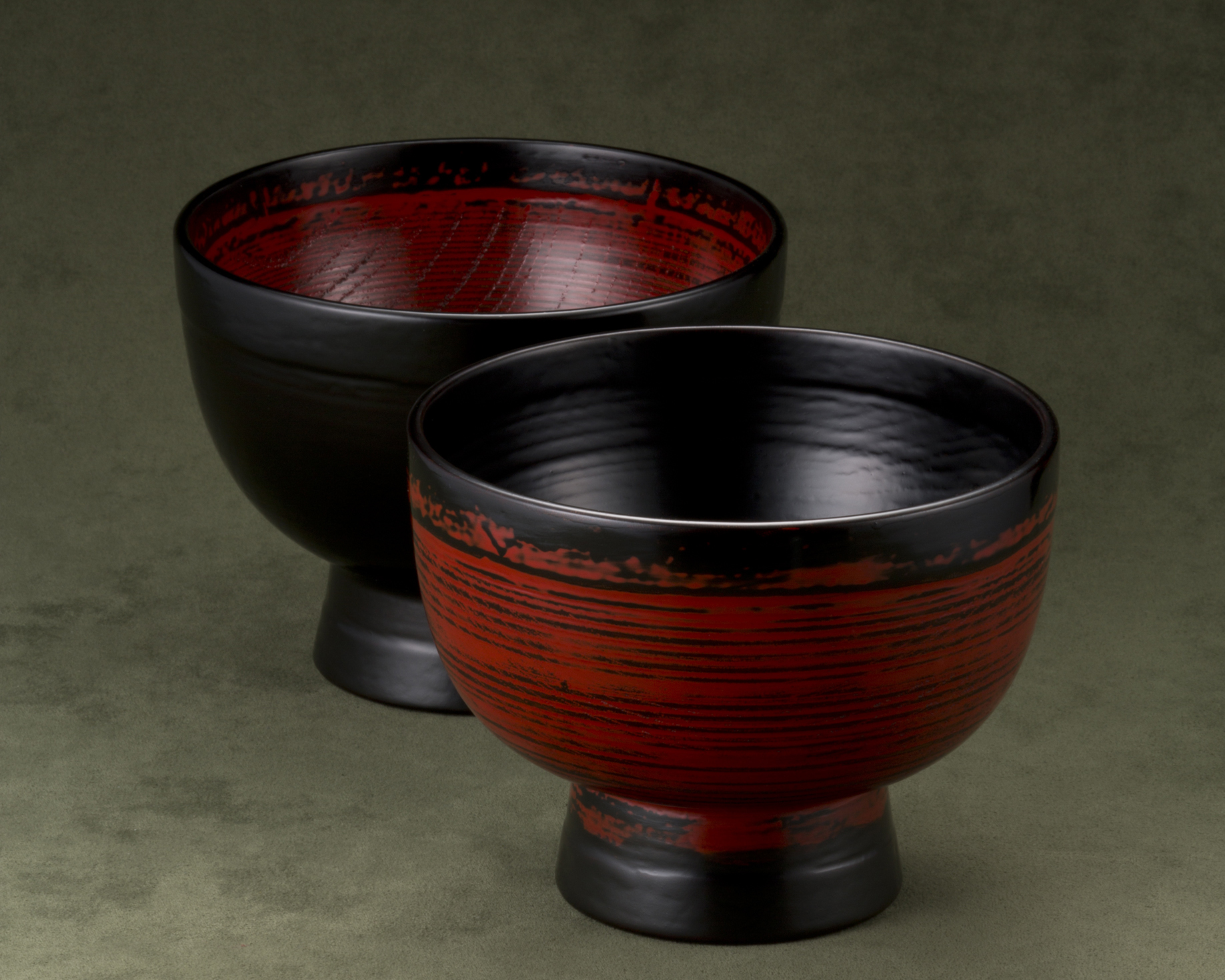 輪島塗 合鹿椀 2客セット 溜塗り 古代・黒 輪島塗 合鹿椀 2 輪島塗 合