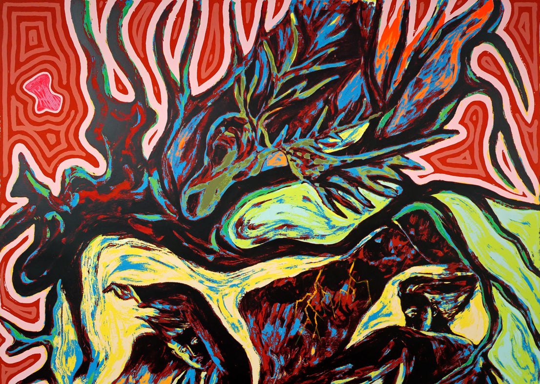 抽象画 オリジナル抽象画、抽象風景画、水彩画、ジム・ラガッセアート