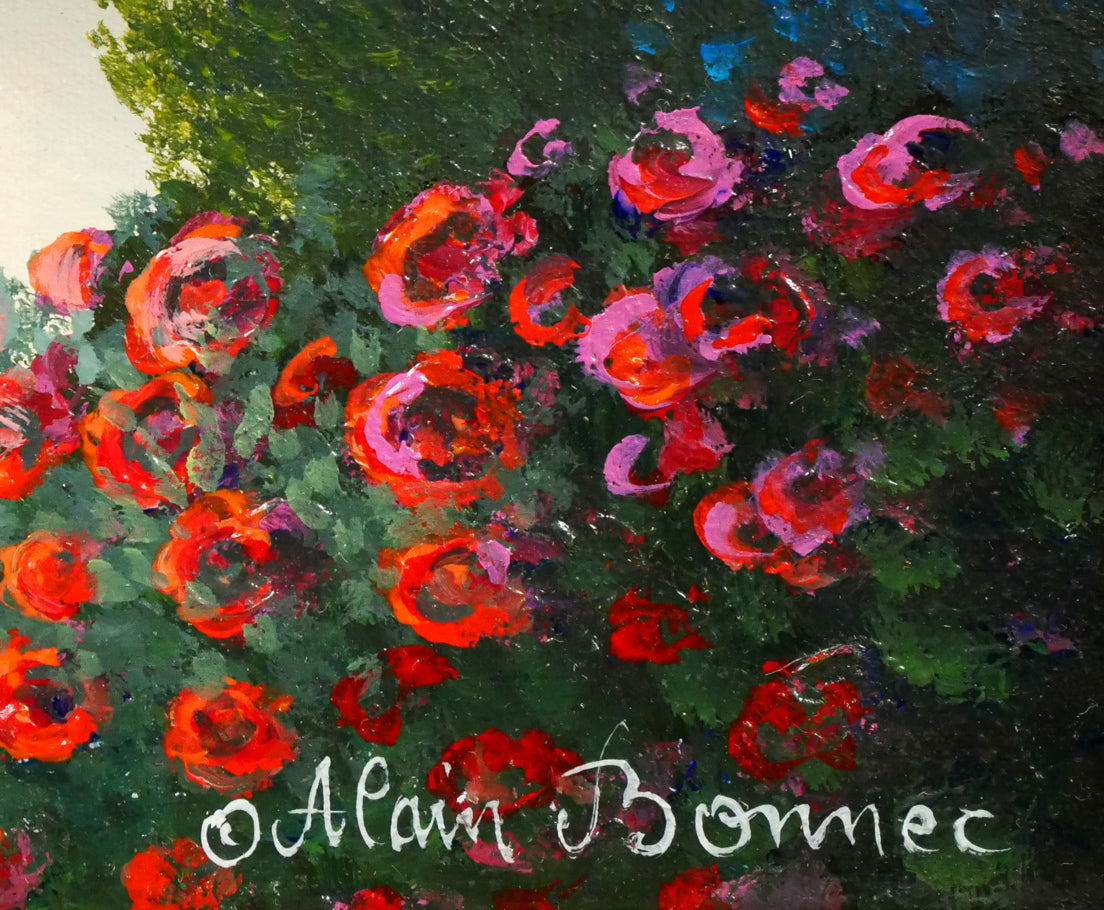 アラン ボネック（Alain BONNEC）「コートダジュールの休日」油絵・仏