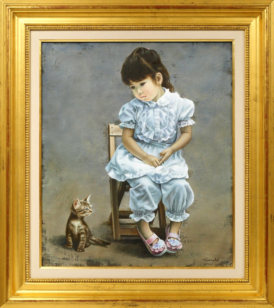 藤岡心象「サビタの頃」油絵・F10号 絵画買取・販売の小竹美術