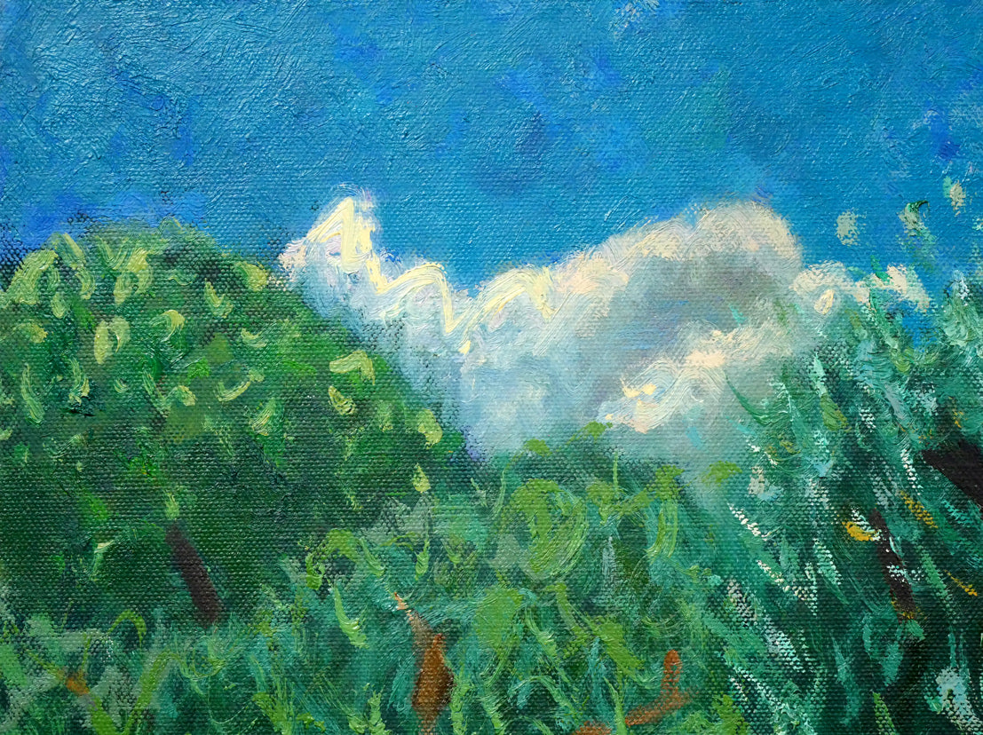 堀田高「花の庭（南仏カーニュにて）」油絵・特寸30号 絵画買取・販売