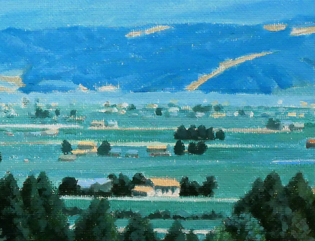 石川雄一「ラベンダーと十勝岳（富良野）」油絵・P15号 絵画買取・販売