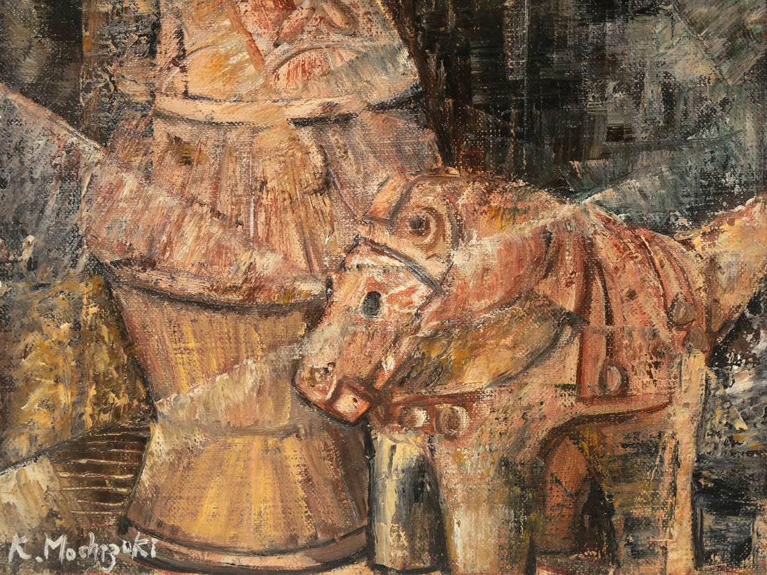 油絵 専用 何度もフラフープに入る鳥 油絵 専用 何度もフラフープに