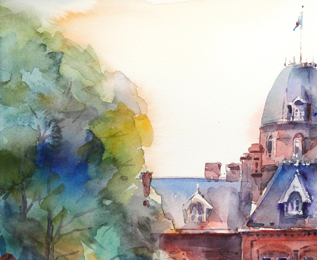 酒井芳元「北海道庁」水彩画・10号 絵画買取・販売の小竹美術