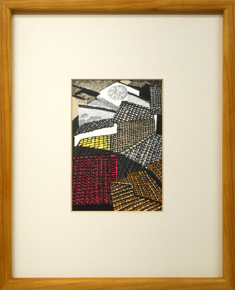 橋本三郎「アベックと鳩」油絵・F3号 絵画買取・販売の小竹美術