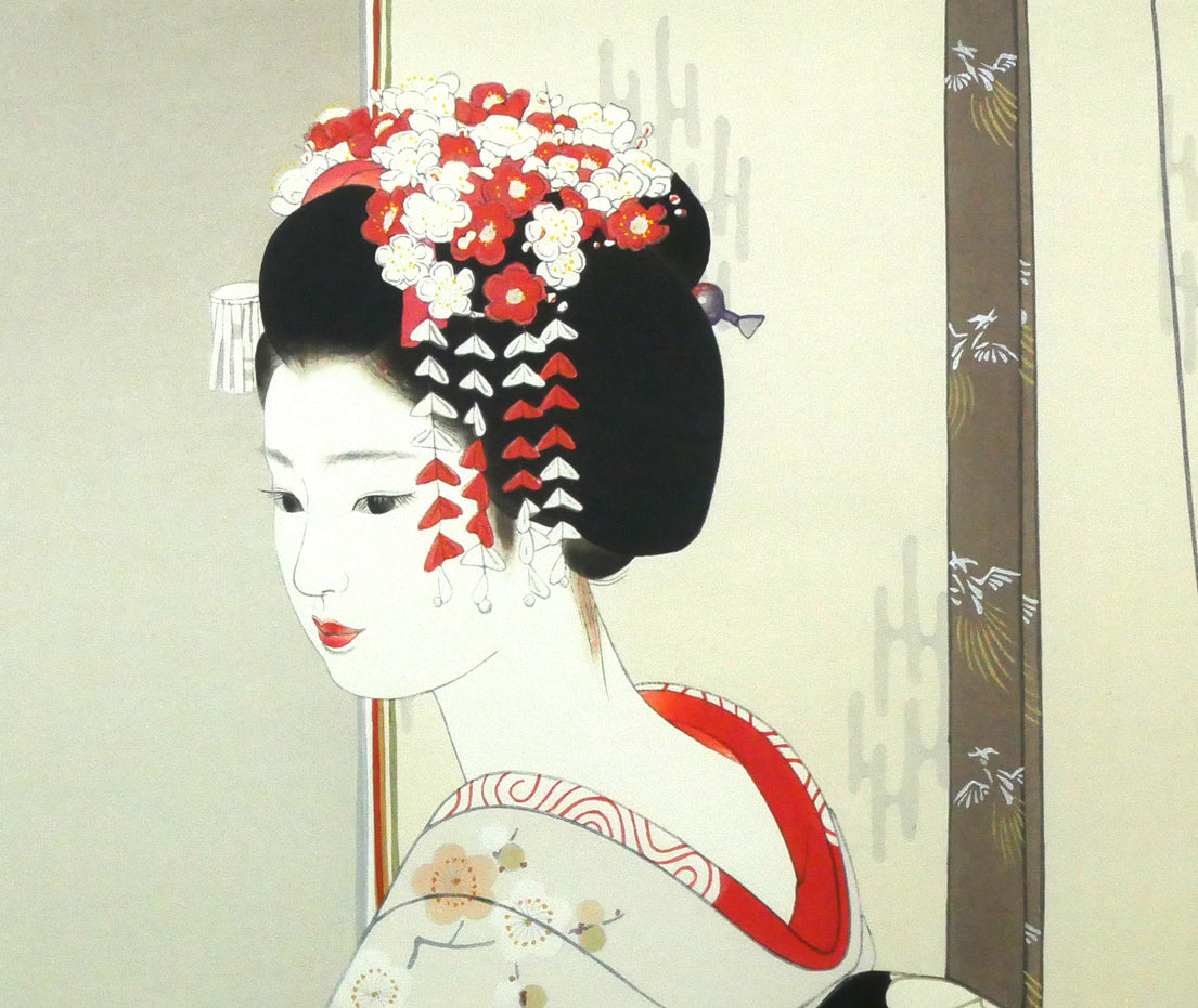 志村立美 『きせる』木版画 絵画 リトグラフ 日本画