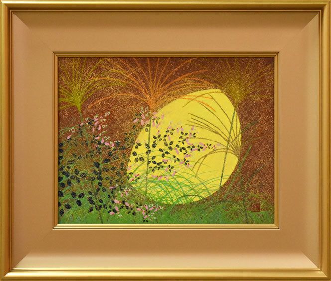 掛け軸 酒井抱一「七草図」 絹本 複製品 共箱 認定書付 掛け軸 酒井抱