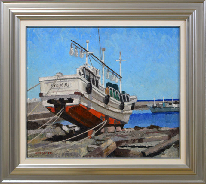 渡辺正敏「函館ハリストス正教会」油絵・F6号 絵画買取・販売の小竹美術