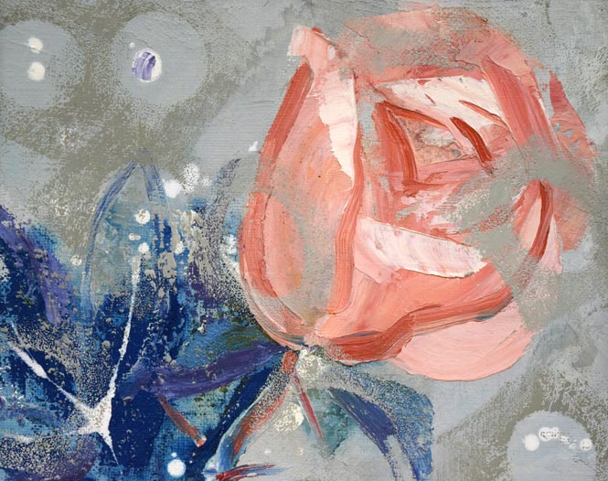 中西利雄 薔薇 油彩 薔薇 ばら バラ 古い油絵 キャンバス 額装品 中西