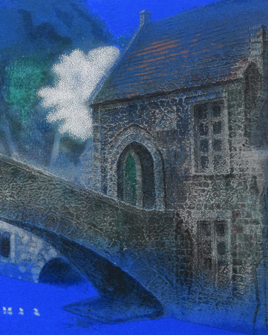 野村義照「ブルージュ（ベルギー）」シルクスクリーン版画 絵画買取