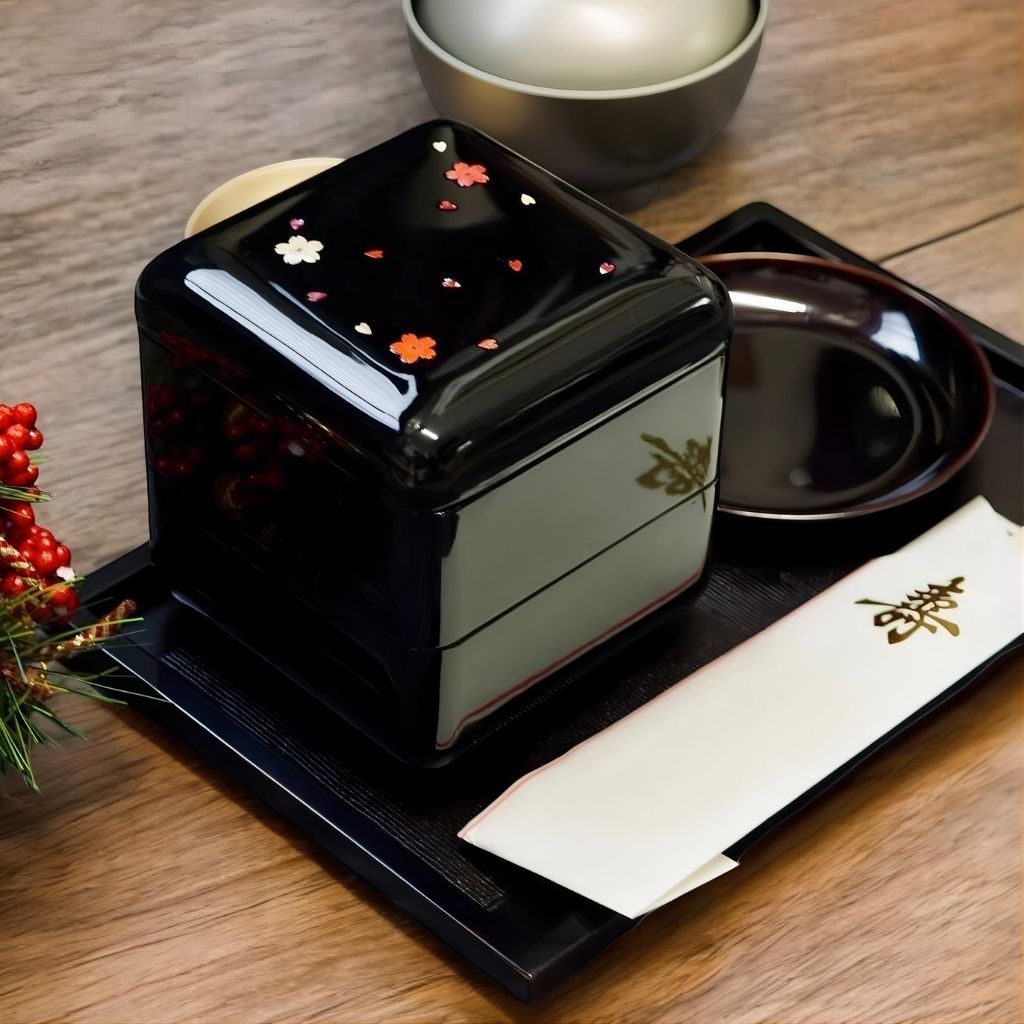 重箱本漆箱蓋2枚付きーNO511・お宝クラスの最高品物です。 重箱本漆箱