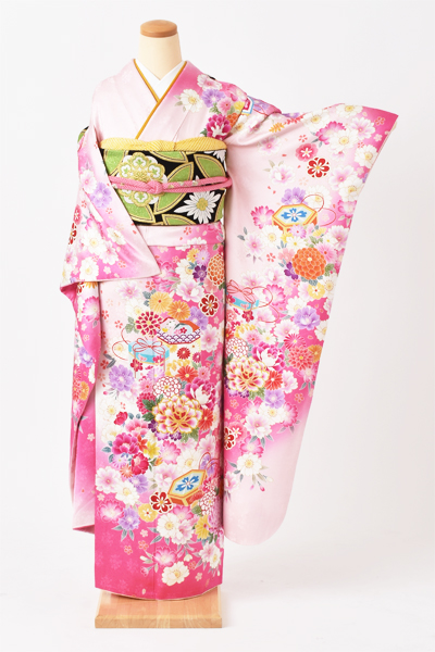 コラボ振袖 AMIAYA×紅一点 金駒 金彩 身丈175cm 身幅ゆったりめ